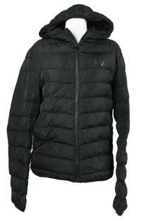 Pánská černá šusťáková zimní bunda s kapucí Gym King 