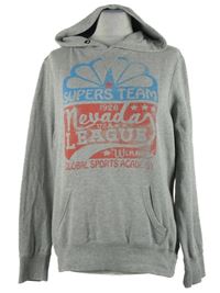 Dámska sivá mikina s potlačou a kapucňou Atmosphere