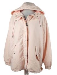 Dámská světlerůžová šusťáková jarní bunda s kapucí Jean Pascale 