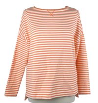 Dámska ružovo-biela pruhovaná mikina Esprit