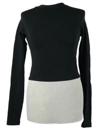 Dámské černé crop triko Adidas 