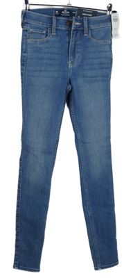 Nové - Dámské světlemodré skinny rifle Hollister 