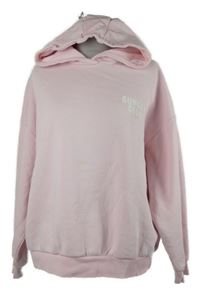 Dámska svetloružová mikina s nápisom a kapucňou Primark