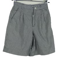 Dámské černo-bílé kostičkované plátěné kraťasy Liz Claiborne vel. 32 