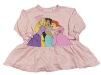 Svetloružové teplákové šaty s priceznami H&M