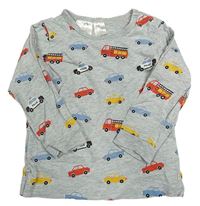 Sivé pyžamové tričko s autami H&M
