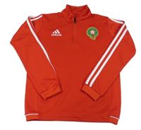 Červená sportovní mikina s logem Adidas