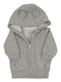 Svetlosivá prepínaci mikina s kapucňou George