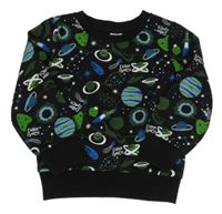 Čierna mikina s planetami Kiki&Koko