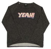 Čierno-farebná mikina s nápisom Staccato