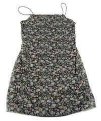 Čierne kvetované šaty New Look