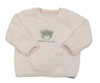 Ružová plyšová mikina s medvěďom Nutmeg