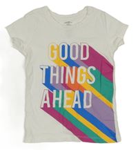 Biele tričko s farebným nápisom George