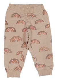 Světlerůžové tepláky s duhami H&M