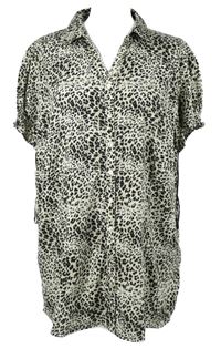 Dámska béžovo-čierna vzorovaná blúzka Gina Benotti