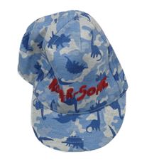 Modro-sivá šiltovka s dinosaurami a nápisom Dunnes Stores