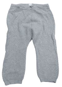 Sivé vzorované pletené tepláky zn. H&M