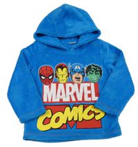 Modrá chlpatá domáceá mikina s kapucí - Avengers Marvel