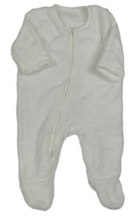 Bílý chlupatý overal George