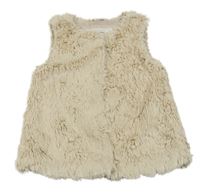 Smotanová kožušinová podšitá vesta M&S