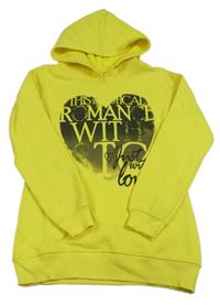 Žlutá tepláková tunika s nápisy a kapucí Staccato 