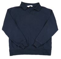 Tmavomodrá mikina s golierikom H&M