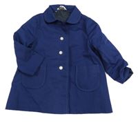 Tmavomodrý šušťákový jarný kabát