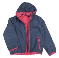 Modrá melírovaná softshellová bunda s kapucí Y.F.K.