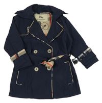 Nové - Tmavomodrý šusťákový jarní kabát s páskem Burberry 