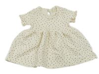 Smotanové bodkovaná é rebrované šaty H&M