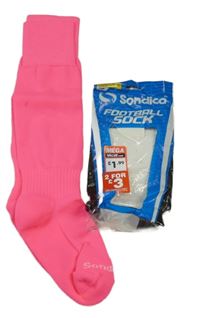 Nové - Neonově růžové fotbalové štulpny Sondico vel. 26-32