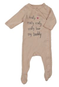 Světlerůžový overal s nápisy H&M