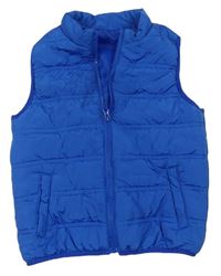 Modrá šušťáková prešívaná zateplená vesta M&S
