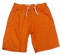 Oranžové plátěné kraťasy H&M