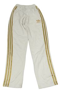 Bílé sportovní kalhoty s logem Adidas
