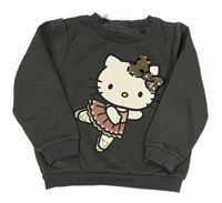 Tmavosivá mikina s Hello Kitty zn. Sanrio