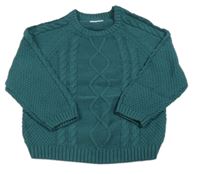Petrolejový vzorovaný sveter So Cute