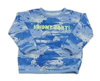 Modrá vzorovaná mikina s nápisom zn. Dunnes