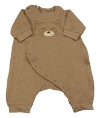 Hnedý prešívaný overal s mačkou Uniglo