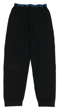 Černé pyžamové kalhoty s nápisem Yigga 