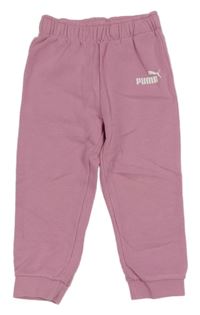 Růžové tepláky s logem Puma 