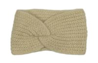 Béžová pletená čelenka