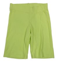 Limetkové žebrované kraťasy Only 