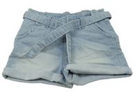 Světlemodré riflové kraťasy s páskem Pusblu