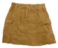 Béžová menšestrová cargo sukňa Primark