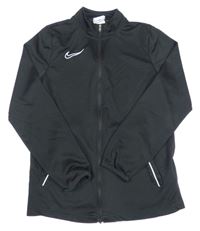 Čierna funkčná športová prepínaci mikina s logom Nike
