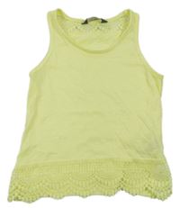 Žltý top s čipkou Primark
