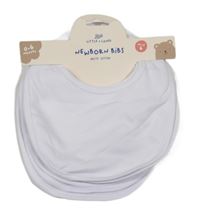 Nové - 5pack - Biely bavlnený podbradník Boots