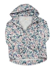 Smotanová šušťáková jarná parka s motýlikmi a odopínacíá kapucňou H&M