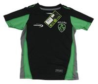 Černo-zeleno-šedý funkční fotbalový dres IRELAND LANSDOWNE